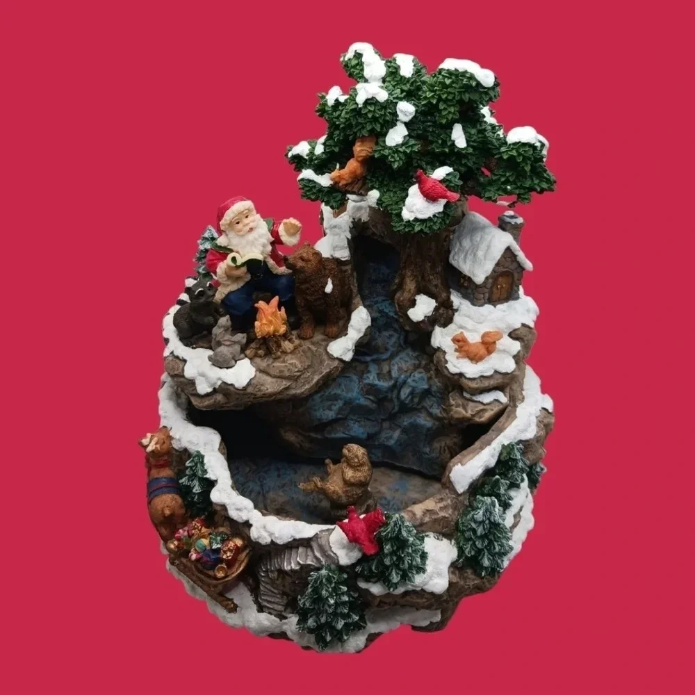 Traditions vtg christmas decorative table top fountain